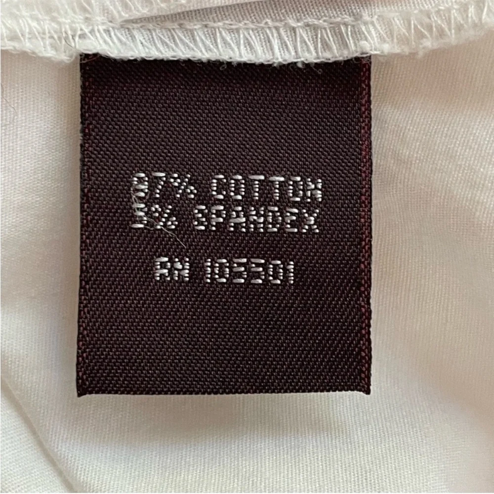 Double D Ranch | White Silver Tone Button Pleated Shoulder Poplin Western Shirt - Picture 7 of 7